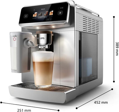 Wählen Sie eines von 20 köstlichen Kaffeerezepten auf dem LatteGo 5500. Vom Milchkaffee bis zum erfrischenden Eiskaffee. LatteGo macht seidig weichen Schaum
