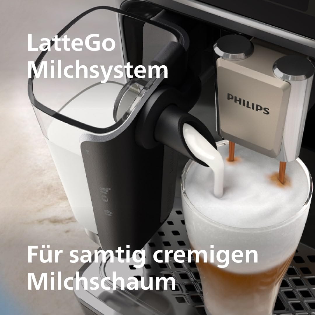 Wählen Sie eines von 20 köstlichen Kaffeerezepten auf dem LatteGo 5500. Vom Milchkaffee bis zum erfrischenden Eiskaffee. LatteGo macht seidig weichen Schaum