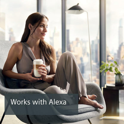 SIEMENS-Kaffeevollautomat EQ900 TQ903D43, intuitives 6,8" TFT-Display, Geräuschreduzierung App-Steuerung, Barista-Modus, AromaSelect, 3 Profile, edelstahl